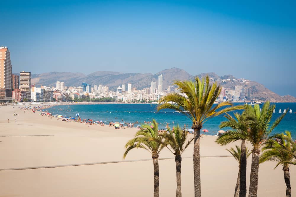 Benidorm stranden på Costa Blanca - Spanien