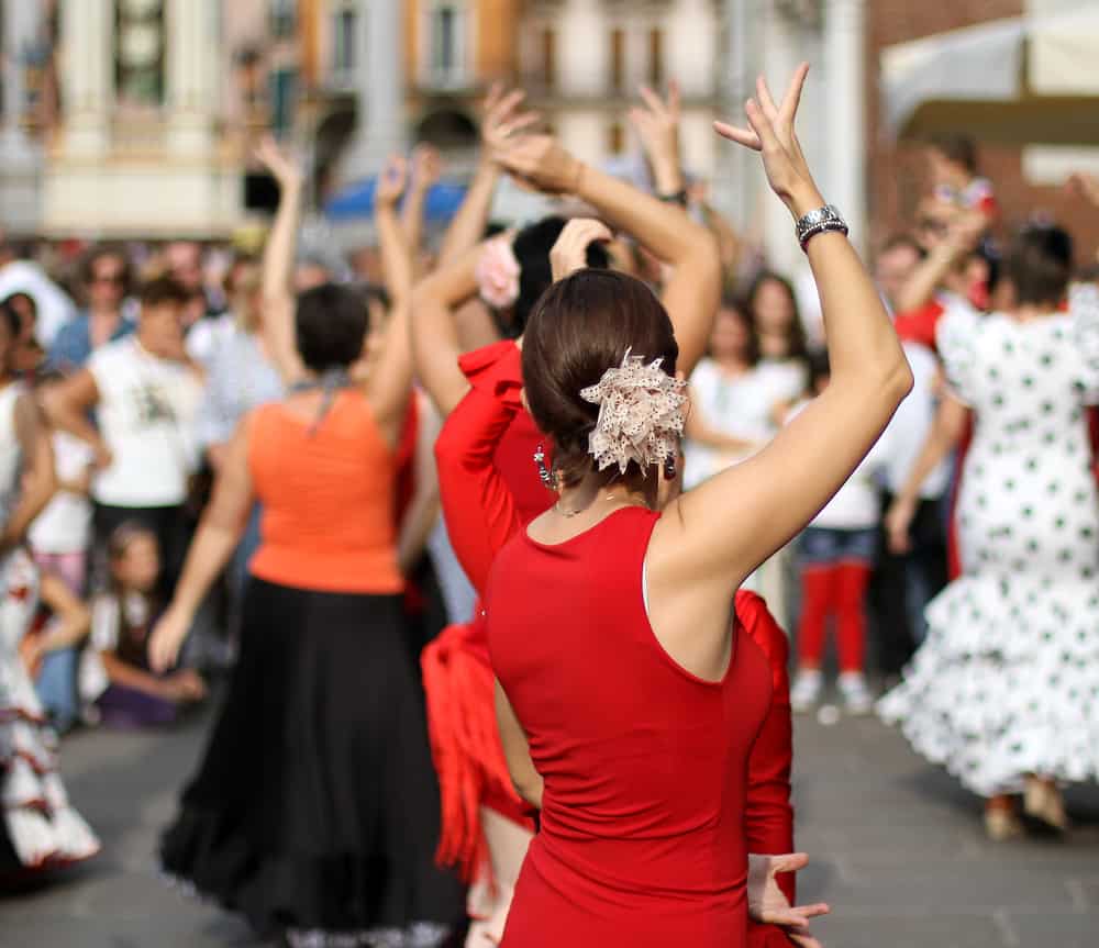 Flamenco-dansere i Spanien