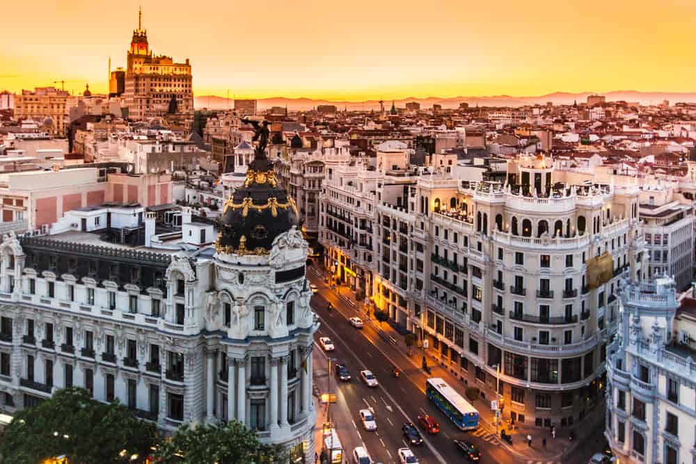 Gran Via - Madrid i Spanien