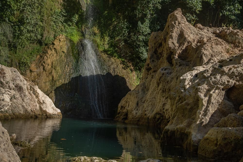 Guadalevin floden i Ronda i Spanien