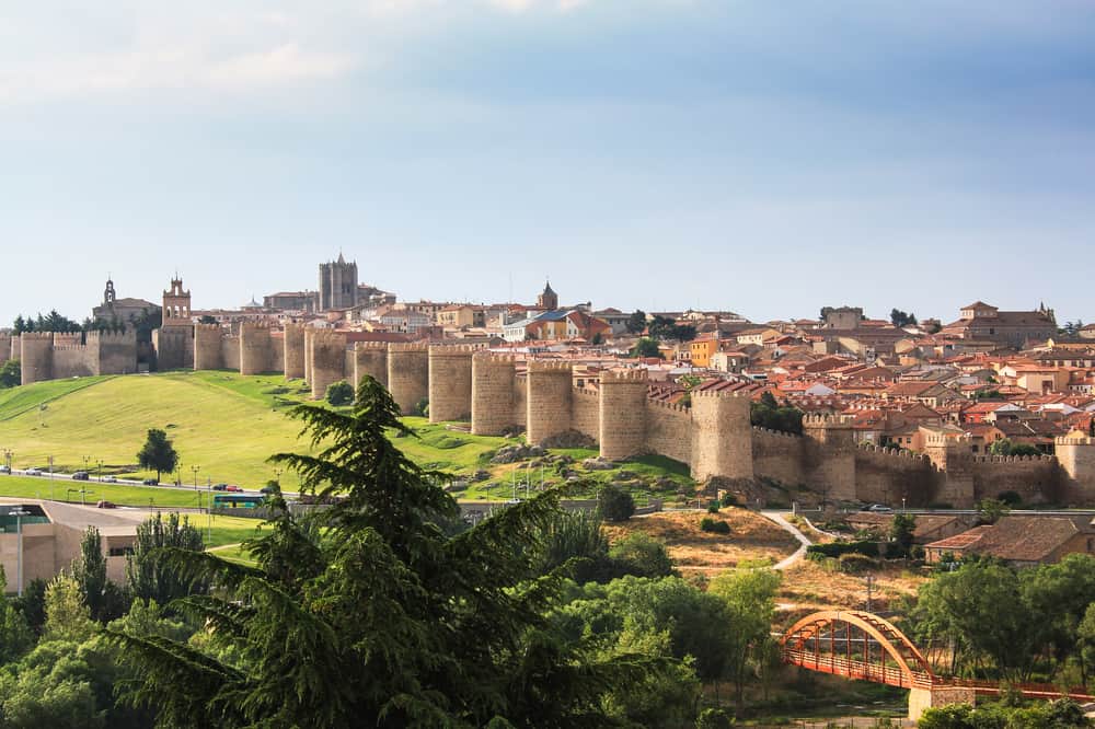 Middelalderbyen Avila i Spanien