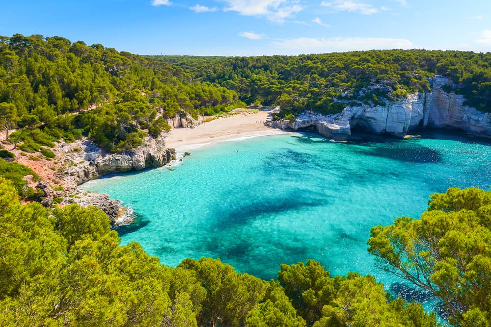 Mitjaneta stranden på Menorca - Spanien