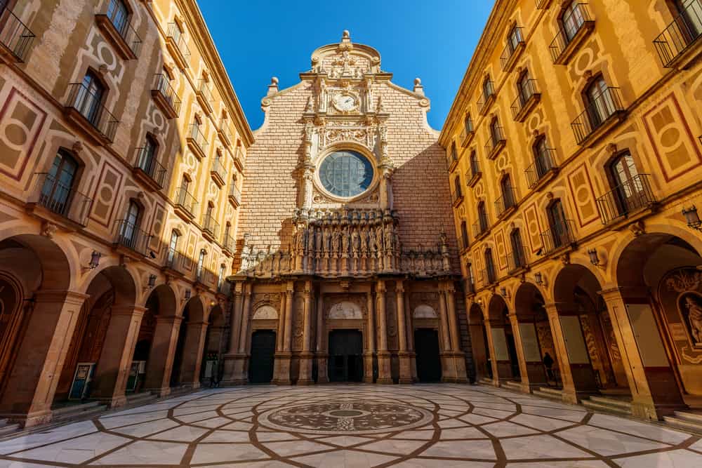 Montserrat klostret i Barcelona i Spanien