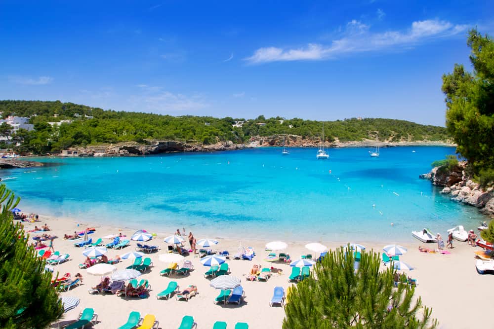 Portinatx stranden på Ibiza - Spanien