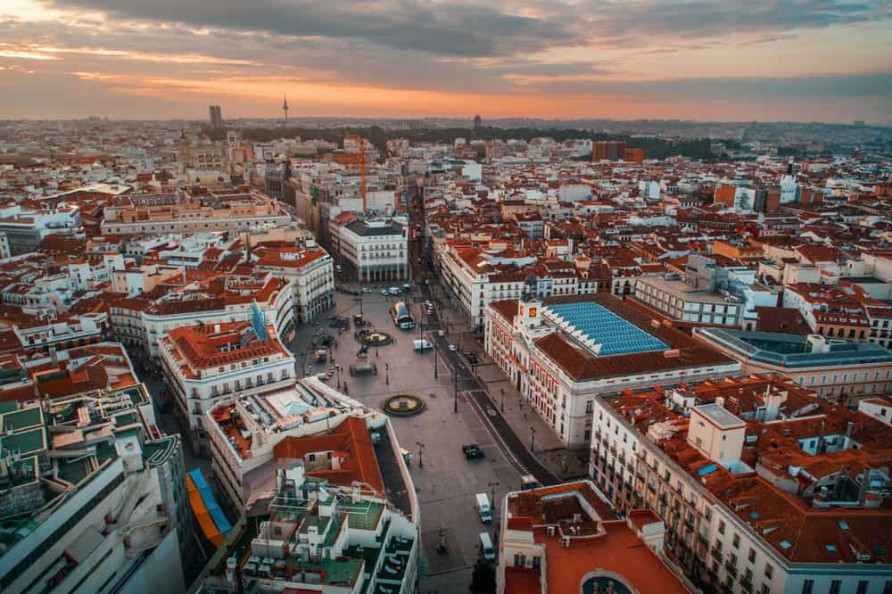 Puerta del Sol - Madrid i Spanien