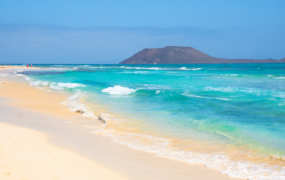 Smuk sandstrand på Fuerteventura