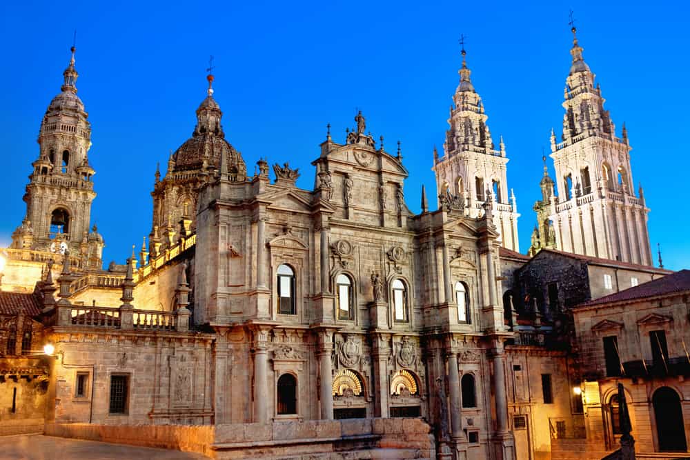 Santiago de Compostela katedralen - Galicien i Spanien